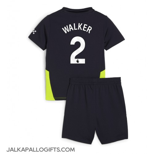 Manchester City Kyle Walker #2 Vieras Peliasu Lasten 2024-25 Lyhythihainen (+ Lyhyet housut)